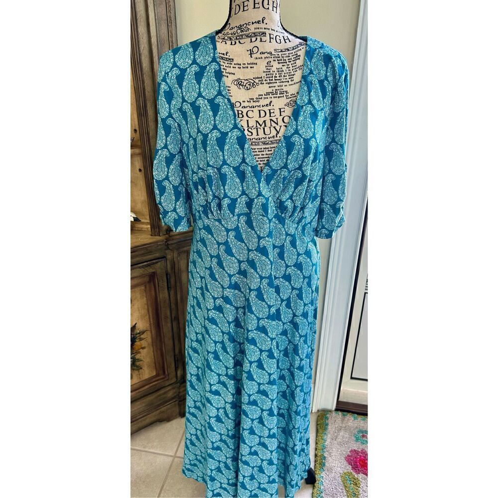 Boden Paisley Short Sleeve Jersey Dress NWT - Picture 13 of 13